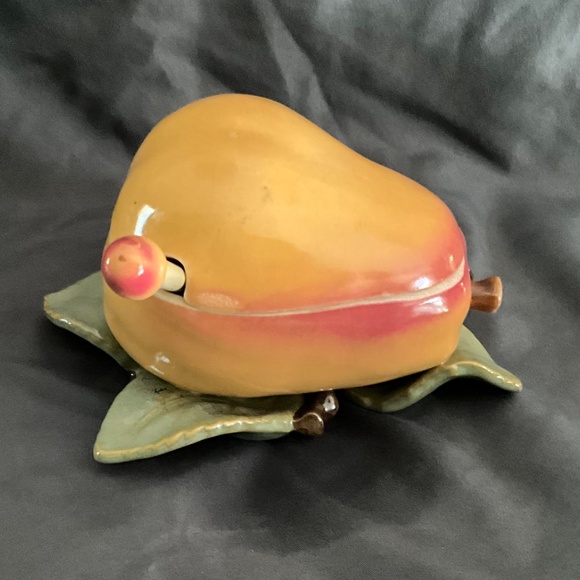 RARE Maruhon Japanese Pear Sugar Bowl - Picture 3 of 8